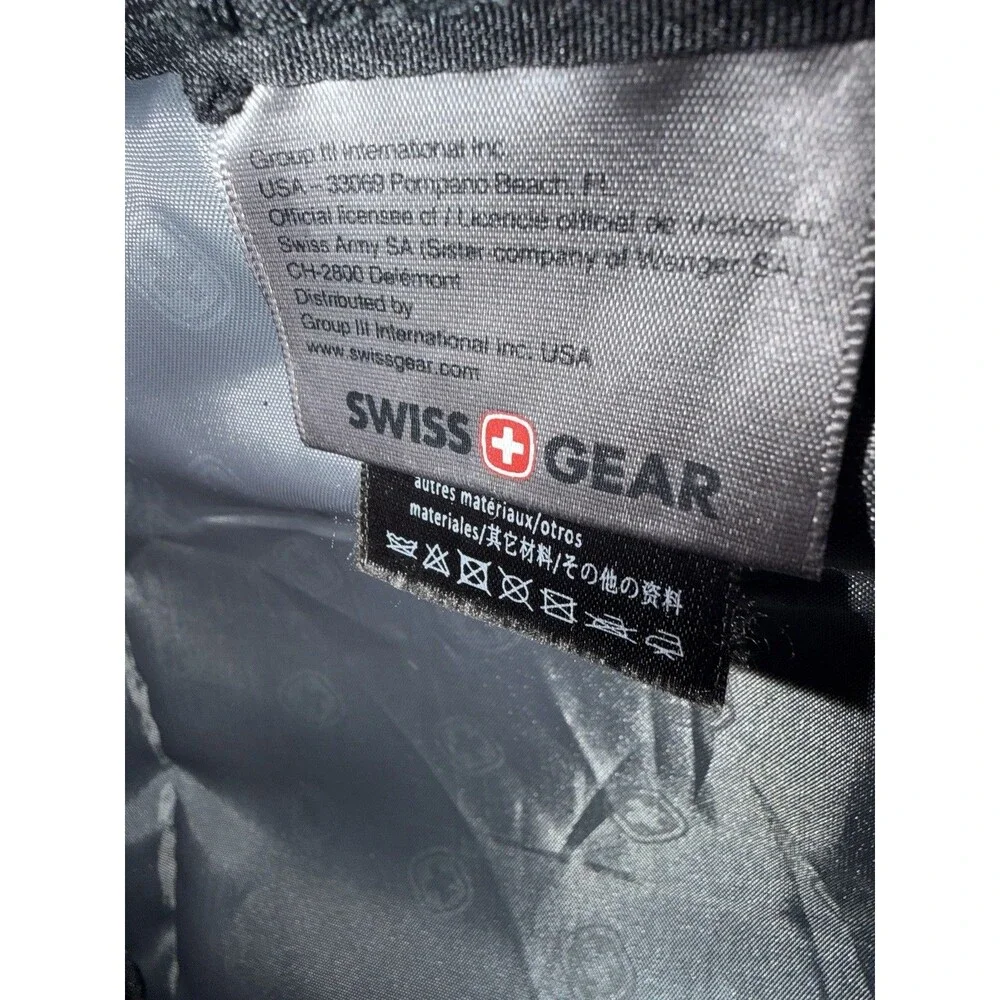 SwissGear Wenger Airflow Back System Laptop Backpack Gray Black Travel Bag